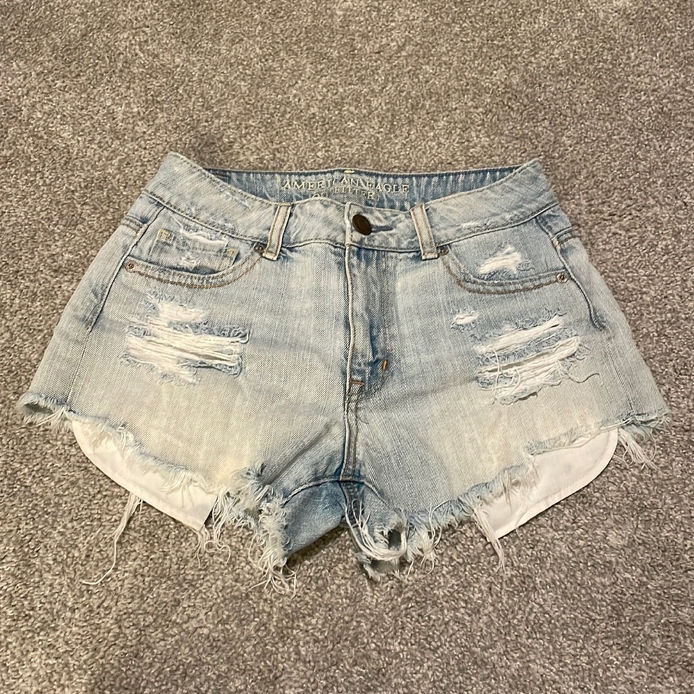 American eagle distressed jean shorts